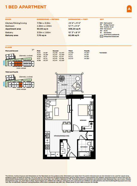Floorplan for Plot A1.15 at Artisi, First